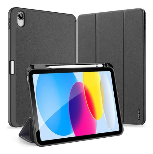 Capa Case Dux Ducis Domo Series Para iPad 10 Geração 2022 Cor Preto