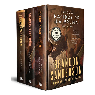 Estuche Mistborn - Nacidos De La Bruma: 0.0, De Brandon Sanderson. Serie Mistborn, Vol. 1/2/3. Editorial B De Bolsillo, Tapa Blanda, Edición 1.0 En Español, 2023