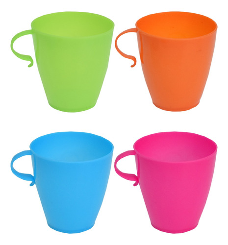 Vasos De Colores Plastico X4 Und Economicos