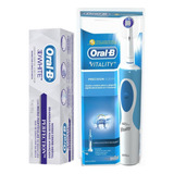 Kit Escova Elétrica Vitality D12 110v+creme Oral-b 3d White