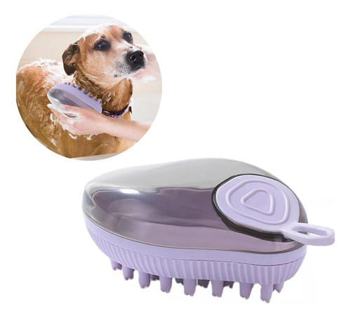 Cepillo De Baño Recargable Silicona Mascotas Shampoo 