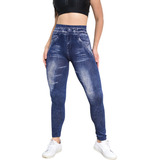 Calça Leg Jeans Fake Imita Jeans P M G Gg Pronta Entrega