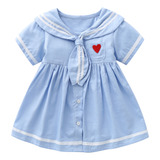 Vestido De Verano Estilo Preppy Para Niñas, Vestido De Princ