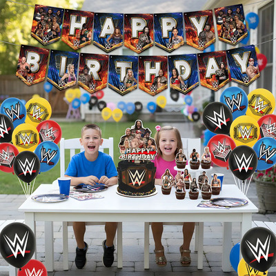 Set De Globos Decorativos Para Fiestas De La Wwe | Meses sin interés