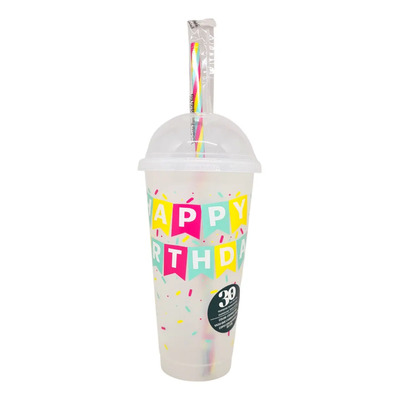 Vaso Starbucks 30 Aniversario Happy Birthday Reusable Color Transparente | Envío gratis