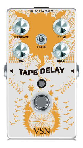 True Delay Tape Re-01 Vsn Guitarra De Efectos De Pedal