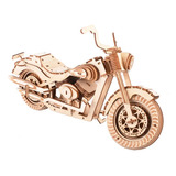 Rompecabezas 3d Madera Mdf Motocicleta Armable Escala Grande