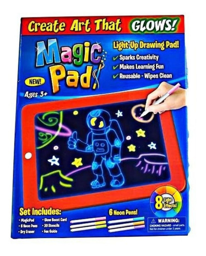 Pizarra Mágica Deluxe Pad Led Niños - Fluorescente