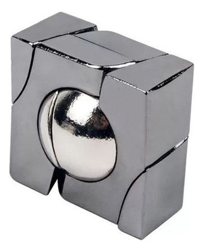 Rompecabezas Cubo De Metal Con Esfera Iq Puzzle