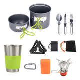 Kit De Utensilios De Cocina Para Acampar, Ollas Y Sartenes P