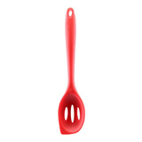 Colher Vazada Silicone Vermelho 27cm