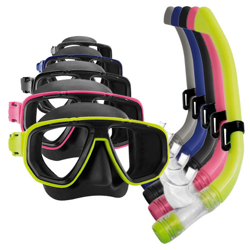 02 Kits Mergulho Dua Pro Masc. E Snorkel Seasub 