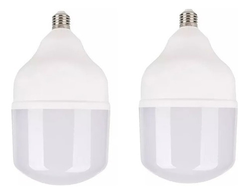 Kit 2 Lâmpada Bulbo Led 50w E27 Bivolt 6500k Alta Potência