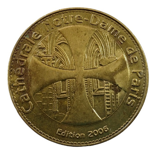 Medalla Recuerdo Cathedrale Norte Dame París 2006 (x1860