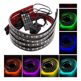 Luces Led Exterior Auto Rgb 4 Tiras Led Tuning Colores