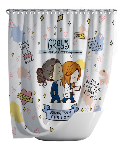 Cortina De Baño Estampada Grey's Anatomy