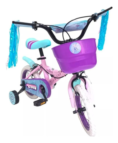 Bicicleta Infantil Nena Rodado 12 Con Rueditas Baby Shopping