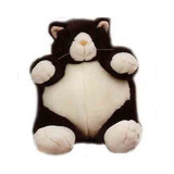 Plumpee Negro Gato Blanco Y Juguete De Peluche 9  Alto