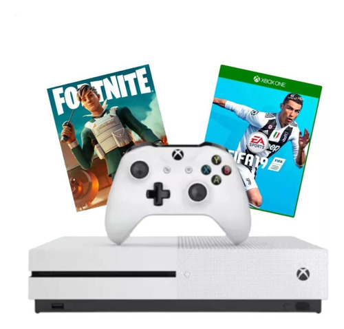 Xbox One S Branco 1tb + Jogos + Nota Fiscal + Garantia + Envio Rápido!  