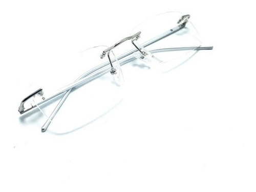 Armação Óculos Metal Sem Aro Com Lentes Sem Grau Jc-9147