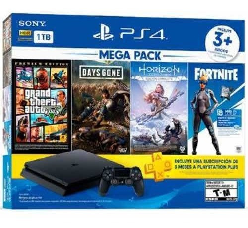 Ps4 Slim 1tb 1 Tb + 3 Juegos Nueva Sellada 