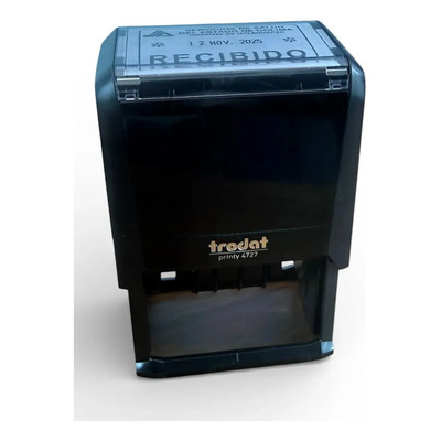 Sello Fechador 4727 Trodat 6 X 4 Cm Personalizado¡¡ Tinta Azul \u002F Fecha Roja Exterior Negro | Envío gratis