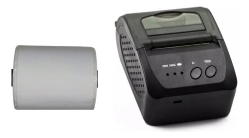 Mini Impressora Bluetooth + 5 Rolos Etiqueta Adesiva 40x25
