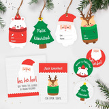 Kit Imprimible Etiquetas Navidad - Tags Stickers Navideños