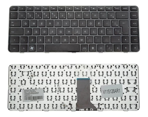  Teclado Hp Dv5-2112br Compatível 597911-201 V115126ar1 C/ Ç