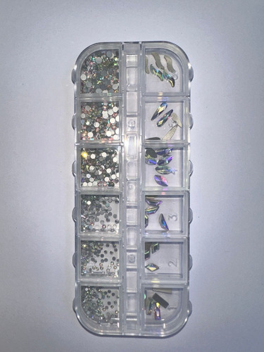 Caja De Cristales De Formas Para Decoración De Uñas (vidrio)