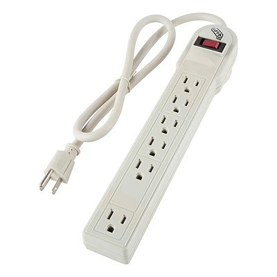 Barra Multicontacto 5 Y 1 Entradas Beige