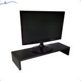 Base Suporte Ergonômico P/ Monitor Mdf Preto 60x20x10