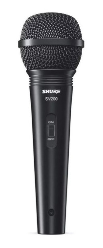 Microfone Shure Sv200-w Dinâmico Cardioide Preto Voz Karaokê