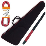 Kit Capa Bag P/ Contrabaixo Master Luxo + Cabo P10 + Correia