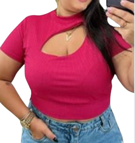 Blusinha Cropped Feminina Plus Size Promocional!! 44 Ao 50!!