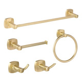 Sets 5 Accesorios Para Baño Ntipox Acero Inoxidable - Dorado