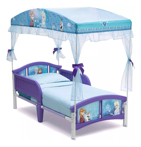 Cama Infantil Para Niñas Con Dosel Frozen Delta Children