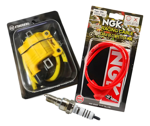 Kit Aumenta Potencia Moto Akt Nkd Bujia Cable Y Bobina