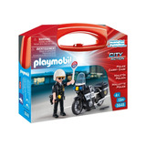 Playmobil 5648 Valija Maletin Policia Con Moto Orig Intek