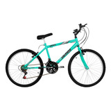 Bicicleta Feminina E Masculina Aro 24 Ultra Bikes 18 Marchas Cor Verde Anis