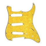 Pickguard - Placa Tipo Stratocaster Sss Amarillo Perlado