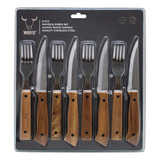  Set Cuchillos Y Tenedores Para Asados 8pcs Wayu