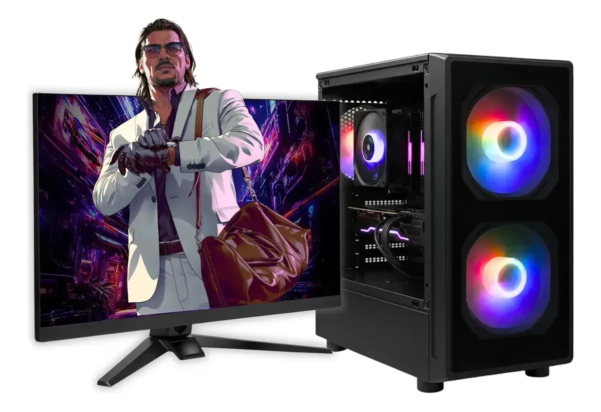 PC GAMER Y MONITOR 24 - RYZEN 7 5700G / 32GB RAM / SSD 960GB / GABINETE RGB / WIFI