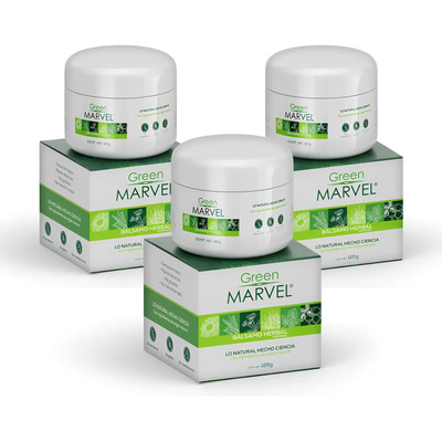 Green Marvel Bálsamo Herbal 3 Pack De Tarro 120 Gr - Mentol | Meses sin interés