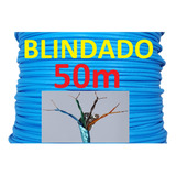 Cabo Rede Cat5e 50m Ftp Blindado Azul Net Internet Connect