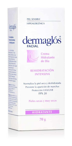 Crema Facial Hidratante Dermaglós De Día Fps 20 X 70g