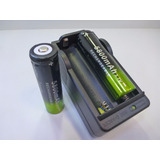 2 Baterias 18650 3.7v 5800mah  Recargables Y Cargador