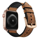 Malla Para Apple Watch 42/44mm Ouheng Marron Rose Gold