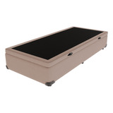 Cama Box Com Baú Solteiro Bege Comfort Prime 88x188