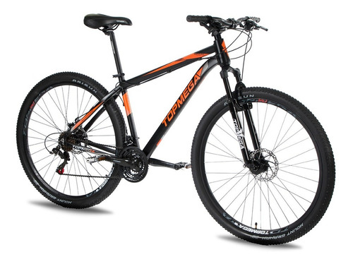 Mountain Bike Topmega Regal R29 S 21v Frenos De Disco Mecánico Cambios Sensah Mx7 Color Naranja  